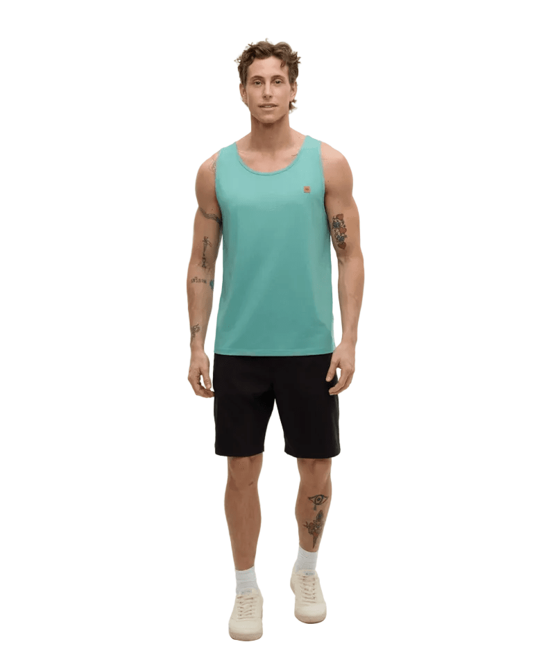 TENTREE Pender Tank Turquoise Sky Heather Men's Tank Tops Tentree 