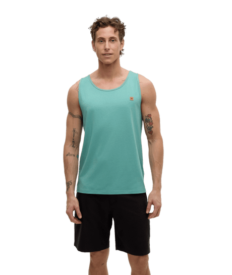 TENTREE Pender Tank Turquoise Sky Heather Men's Tank Tops Tentree 