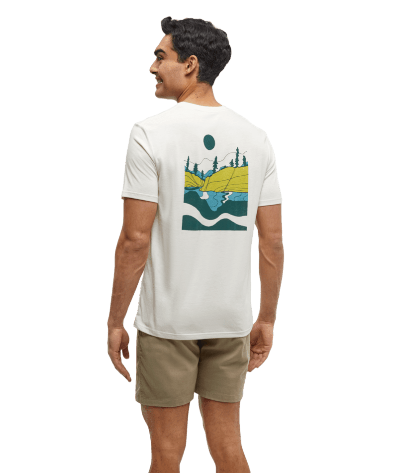 TENTREE Emerald Edge T-Shirt Undyed/Bistro Green Men's Short Sleeve T-Shirts Tentree 