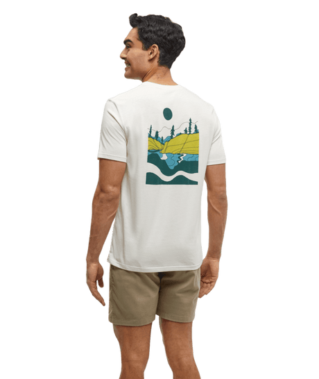 TENTREE Emerald Edge T-Shirt Undyed/Bistro Green Men's Short Sleeve T-Shirts Tentree 