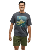 TENTREE Emerald Edge Relaxed T-Shirt Graphite/Bistro Green Men's Short Sleeve T-Shirts Tentree 