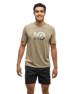 TENTREE Cloudy Forest Ten T-Shirt Khaki/Forest Shade Men's Short Sleeve T-Shirts Tentree 