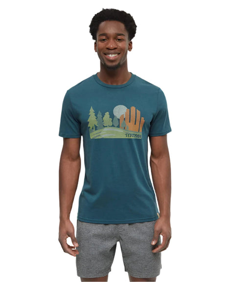 TENTREE Urban Skyline T-Shirt Jasper/Leaf Green Men's Short Sleeve T-Shirts Tentree 