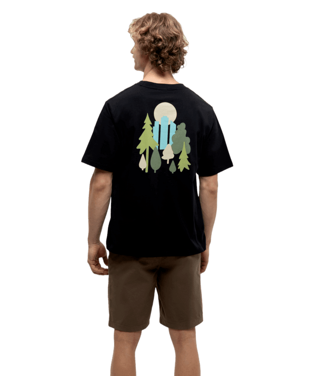TENTREE Urban Abstract Relaxed T-Shirt Meteorite Black/Gulf Stream Men's Short Sleeve T-Shirts Tentree 