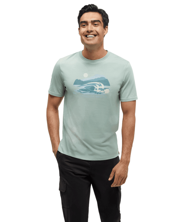 TENTREE Breaker T-Shirt Oasis/Arctic Men's Short Sleeve T-Shirts Tentree 