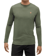 TENTREE Baker Long Sleeve T-Shirt Deep Olive Heather Men's Long Sleeve T-Shirts Tentree 