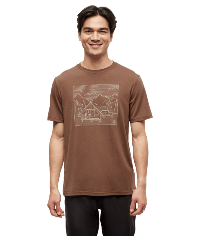 TENTREE Front Country Cabin T-Shirt Clove/Warm Oak Men's Short Sleeve T-Shirts Tentree 