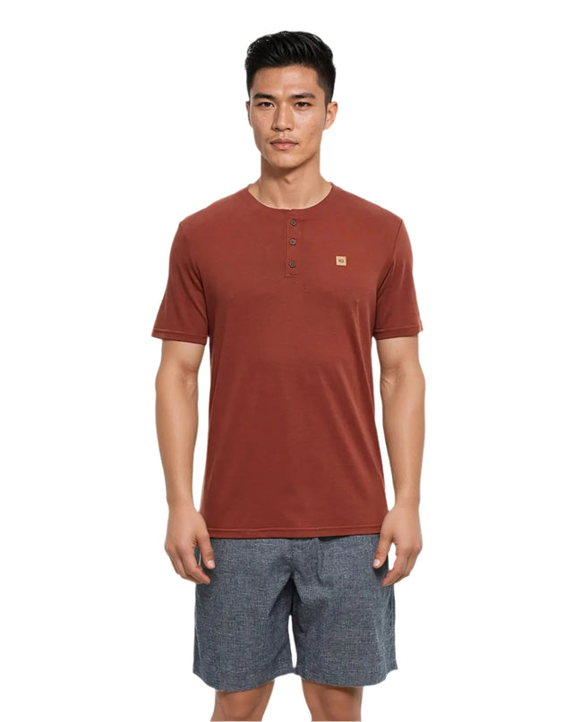 TENTREE Baker Henley T-Shirt Sequoia Men's Short Sleeve T-Shirts Tentree 