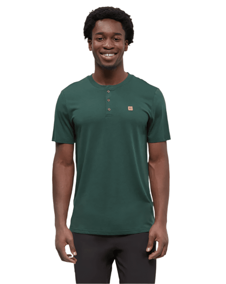 TENTREE Baker Henley T-Shirt Forest Pine Men's Short Sleeve T-Shirts Tentree 