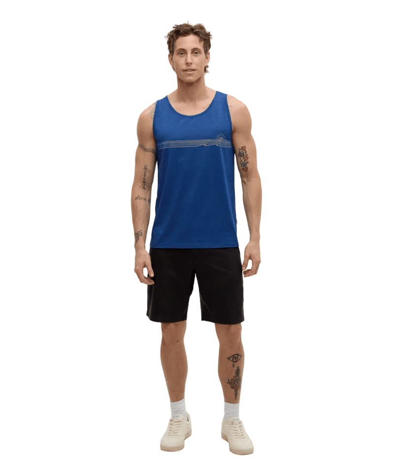TENTREE Weekend Wave Tank Nightfall Heather/Clay Men's Tank Tops Tentree 