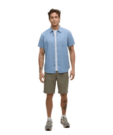 TENTREE Small Tree Mancos Short Sleeve Button Up Lakeside Blue/Small Tree Men's Short Sleeve Button Up Shirts Tentree 
