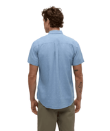 TENTREE Small Tree Mancos Short Sleeve Button Up Lakeside Blue/Small Tree Men's Short Sleeve Button Up Shirts Tentree 