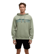 TENTREE Retro Treeline Relaxed Pullover Hoodie Light Moss/Tidal Teal Men's Pullover Hoodies Tentree 