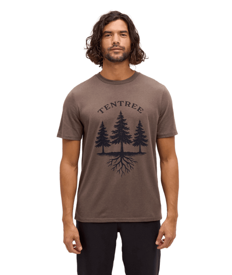 TENTREE Tentree Roots T-Shirt Ashwood/Midnight Blue Men's Short Sleeve T-Shirts Tentree 