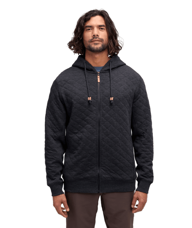 TENTREE Evans Full Zip Hoodie Meteorite Black Heather Men's Zip Hoodies Tentree 