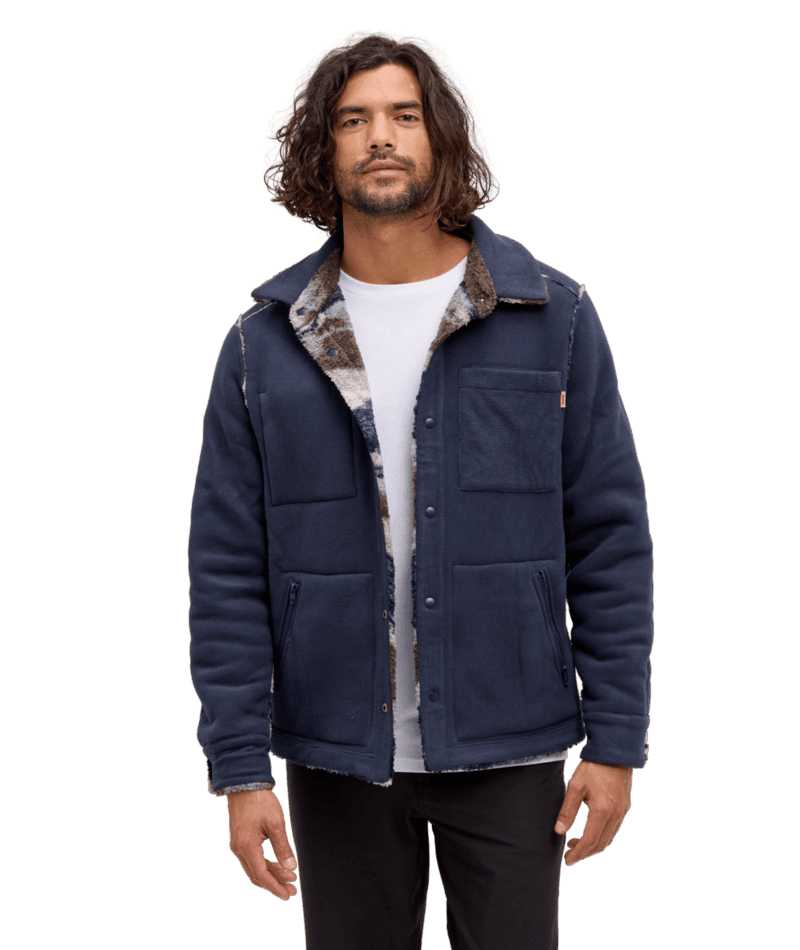 TENTREE Otto Reversible Jacket Midnight Blue/Reflective Peaks Men's Street Jackets Tentree 