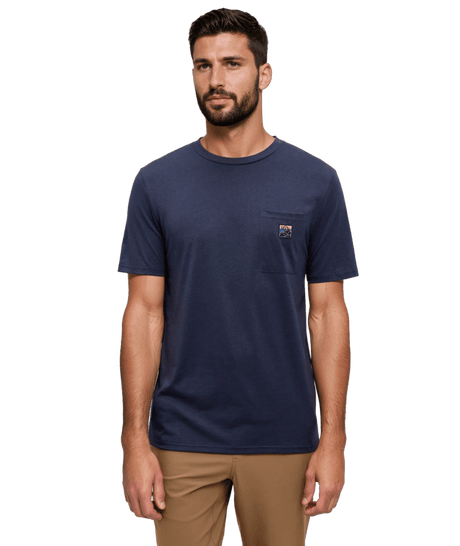 TENTREE Vintage Mountain Patch T-Shirt Midnight Blue/Mountain Patch Men's Short Sleeve T-Shirts Tentree 