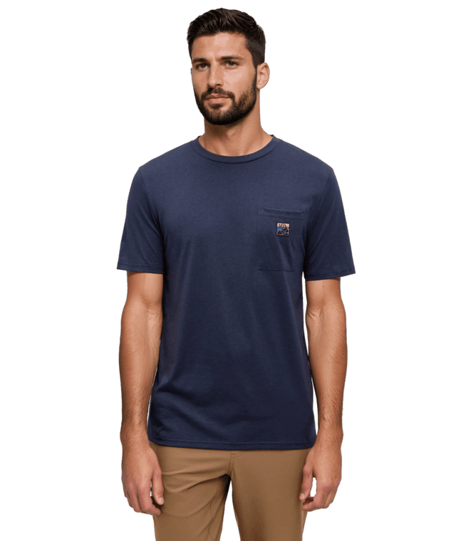 TENTREE Vintage Mountain Patch T-Shirt Midnight Blue/Mountain Patch Men's Short Sleeve T-Shirts Tentree 