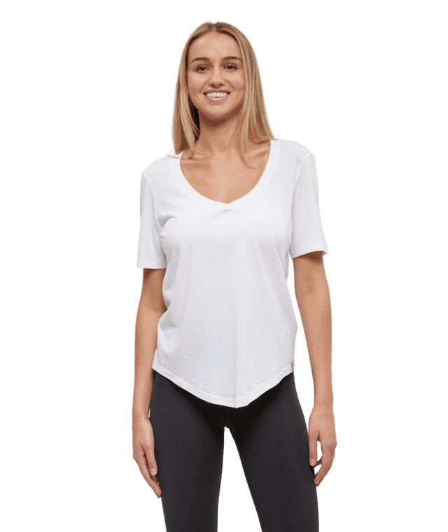 TENTREE Women's Brackley T-Shirt White Women's Short Sleeve T-Shirts Tentree 