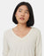 TENTREE Women's Treeblend V-Neck Long Sleeve Shirt Vintage White Women's Long Sleeve T-Shirts Tentree 