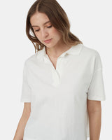 TENTREE Women's Oversized Polo Shirt Undyed Women's T-Shirts Tentree 