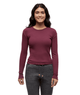 TENTREE Women's Newell Long Sleeve Deep Burgundy Women's Long Sleeve T-Shirts Tentree 