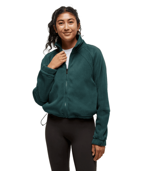 TENTREE Women's Palisade Full Zip Forest Pine Women's Zip Hoodies Tentree 