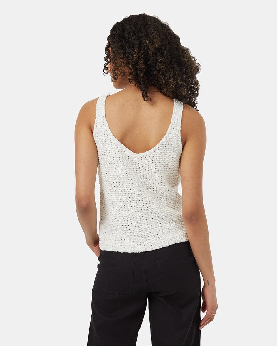 TENTREE Women's Highline Boucle Sweater Tank Top Vintage White Women's Tank Tops and Halter Tops Tentree 