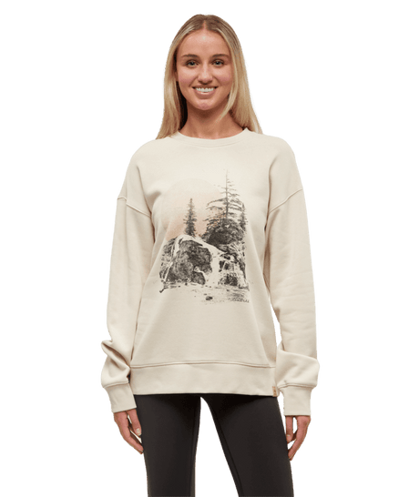 TENTREE Women's Backcountry Crew Warm Oak/Dusty Terracotta Women's Crewnecks Tentree 