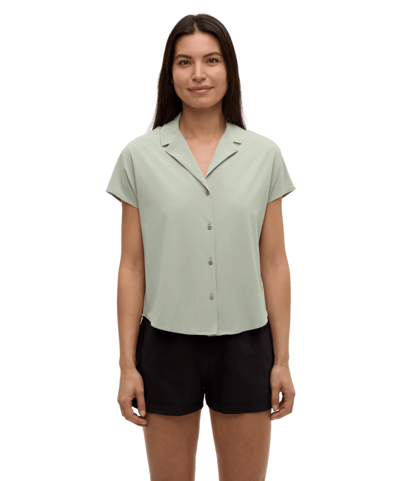 TENTREE Women's Harding Button Up Shirt Light Moss Women's Blouses Tentree 