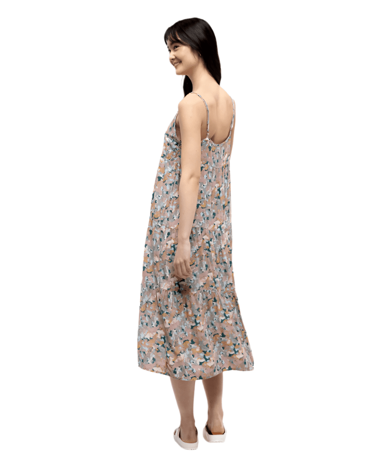 TENTREE Women's EcoWoven Crepe Hopewell Dress Vintage Mauve/Abstract Women's Dresses Tentree 