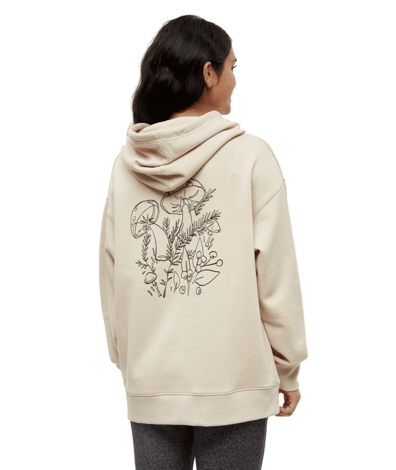 TENTREE Women's Understory Oversized Hoodie Warm Oak/Meteorite Black Women's Pullover Hoodies Tentree 