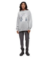 TENTREE Women's Alpine Oversized Crew Harbour Grey Heather/Glacier Grey Women's Crewnecks Tentree 