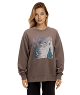 TENTREE Women's Alpine Oversized Crew Ashwood/Pale Oak Women's Sweaters Tentree 