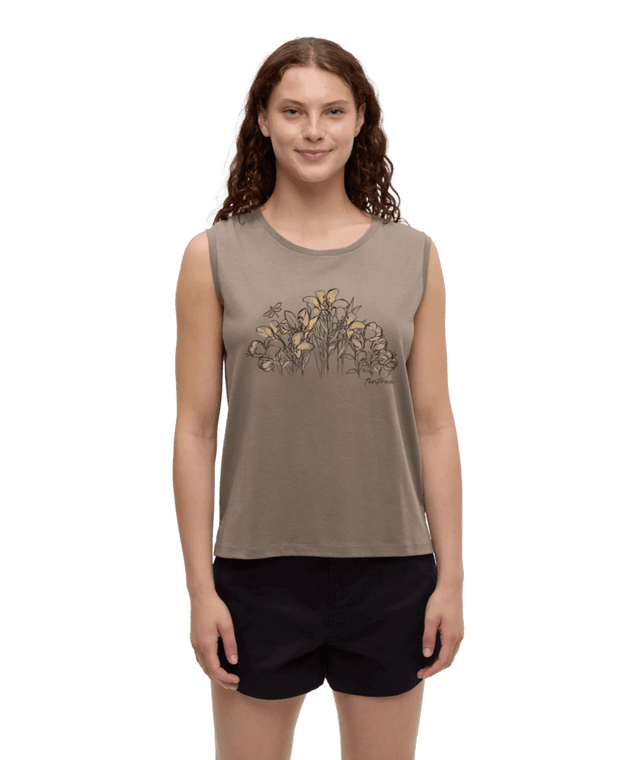 TENTREE Women's Lakeside Florals Tank Clay/Timber Women's Tank Tops and Halter Tops Tentree 