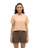 TENTREE Women's Wild Rose Lake Crop T-Shirt Orange Sherbet/White Oak Women's Short Sleeve T-Shirts Tentree 