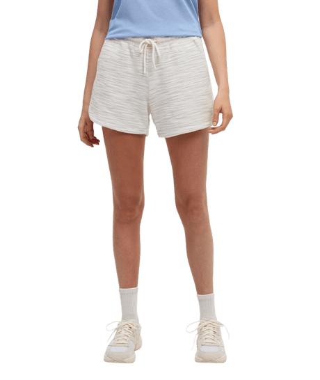 TENTREE Women's Longview Shorts Cotton White Flash Stripe Women's Shorts Tentree 