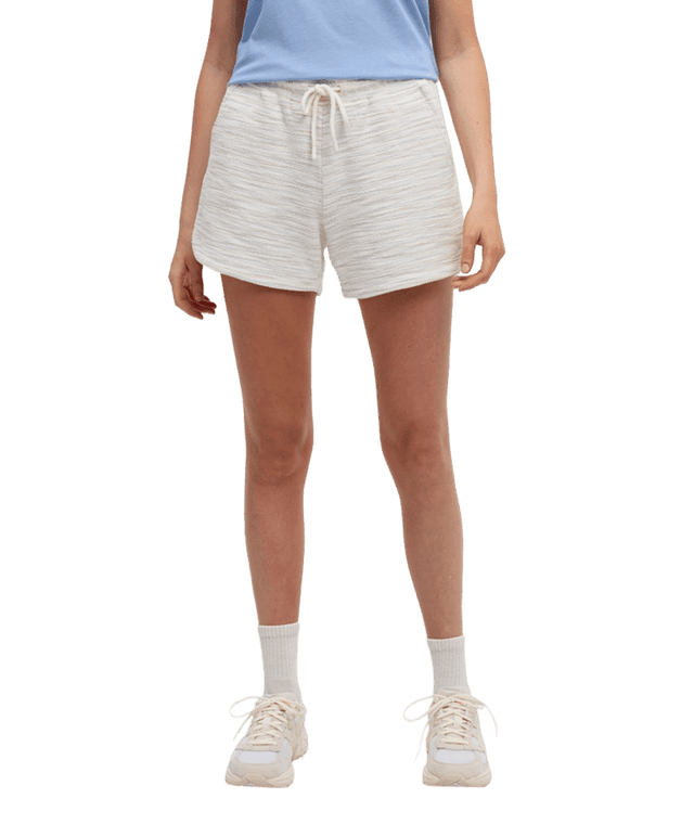 TENTREE Women's Longview Shorts Cotton White Flash Stripe Women's Shorts Tentree 