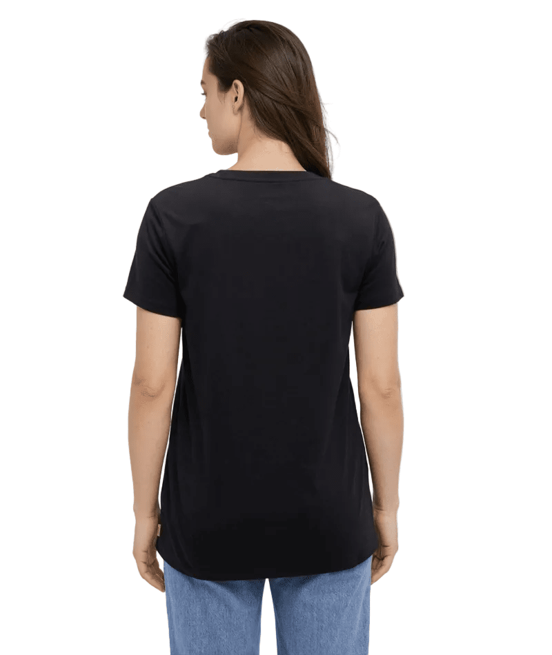 TENTREE Women's Evergreen Floral T-Shirt Meteorite Black/White Oak Women's Short Sleeve T-Shirts Tentree 
