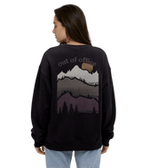 TENTREE Women's Out Of Office Crew Meteorite Black/Harbour Grey Women's Crewnecks Tentree 