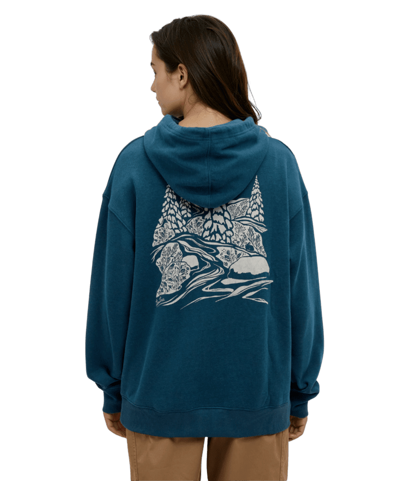 TENTREE Women's Winter Forest Relaxed Hoodie Pacific Teal/Pale Oak