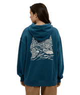 TENTREE Women's Winter Forest Relaxed Hoodie Pacific Teal/Pale Oak
