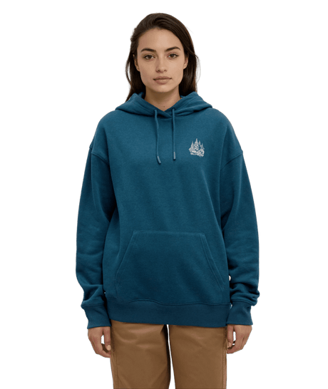 TENTREE Women's Winter Forest Relaxed Hoodie Pacific Teal/Pale Oak Women's Pullover Hoodies Tentree 