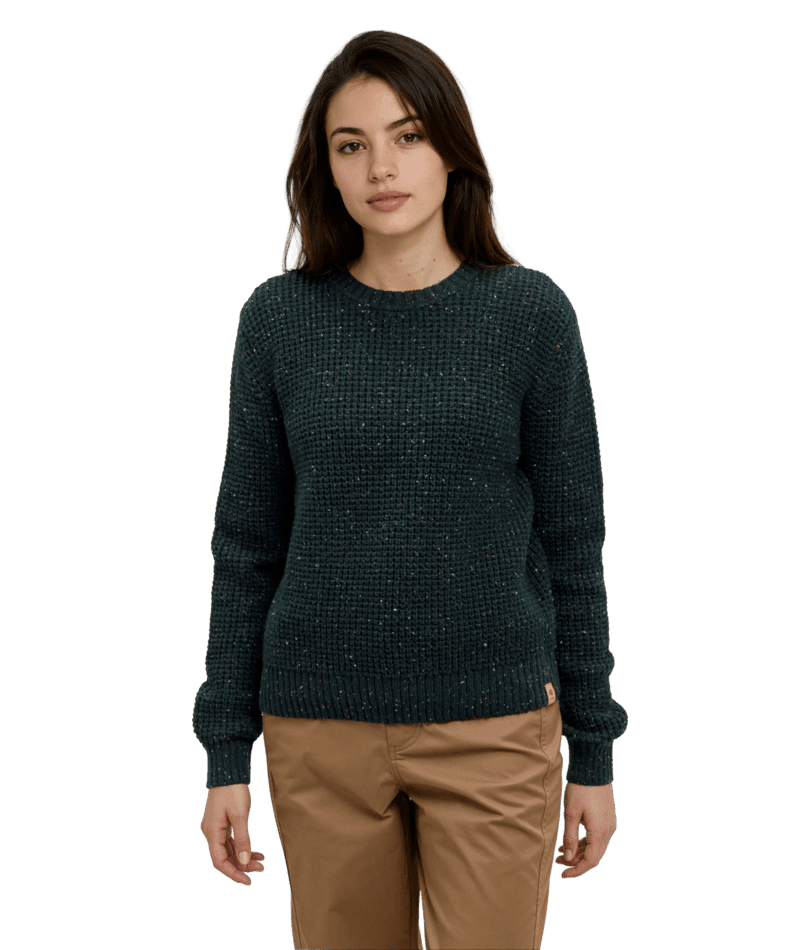 TENTREE Women's Morrell Fleck Sweater Dark Forest Green Fleck Women's Sweaters Tentree 