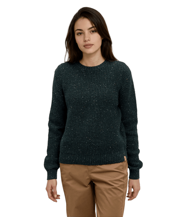 TENTREE Women's Morrell Fleck Sweater Dark Forest Green Fleck Women's Sweaters Tentree 