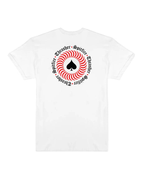 THRASHER Spitfire X Thrasher The End Oath T-Shirt White Men's Short Sleeve T-Shirts Thrasher 