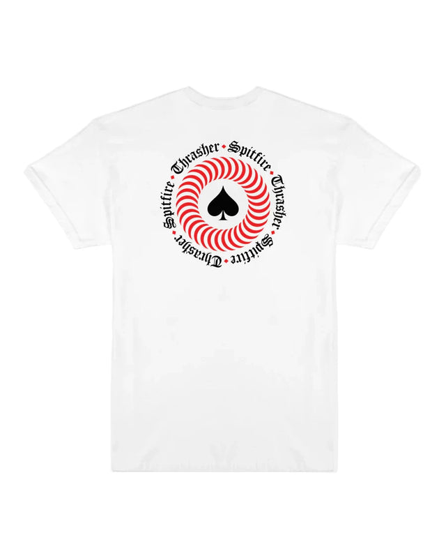 THRASHER Spitfire X Thrasher The End Oath T-Shirt White Men's Short Sleeve T-Shirts Thrasher 