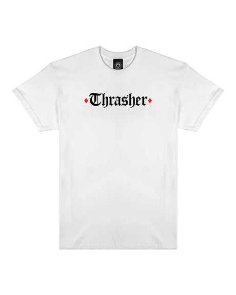 THRASHER Spitfire X Thrasher The End Oath T-Shirt White Men's Short Sleeve T-Shirts Thrasher 
