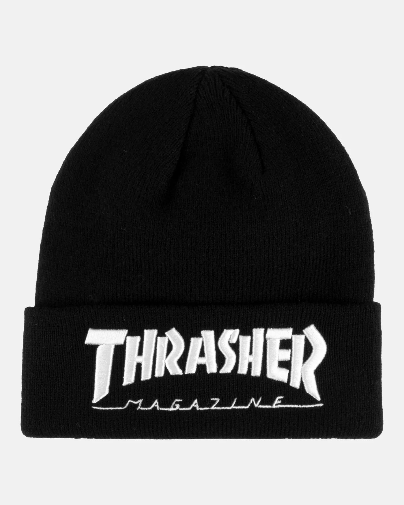 THRASHER Embroidered Logo Beanie Black/White Men's Beanies Thrasher 