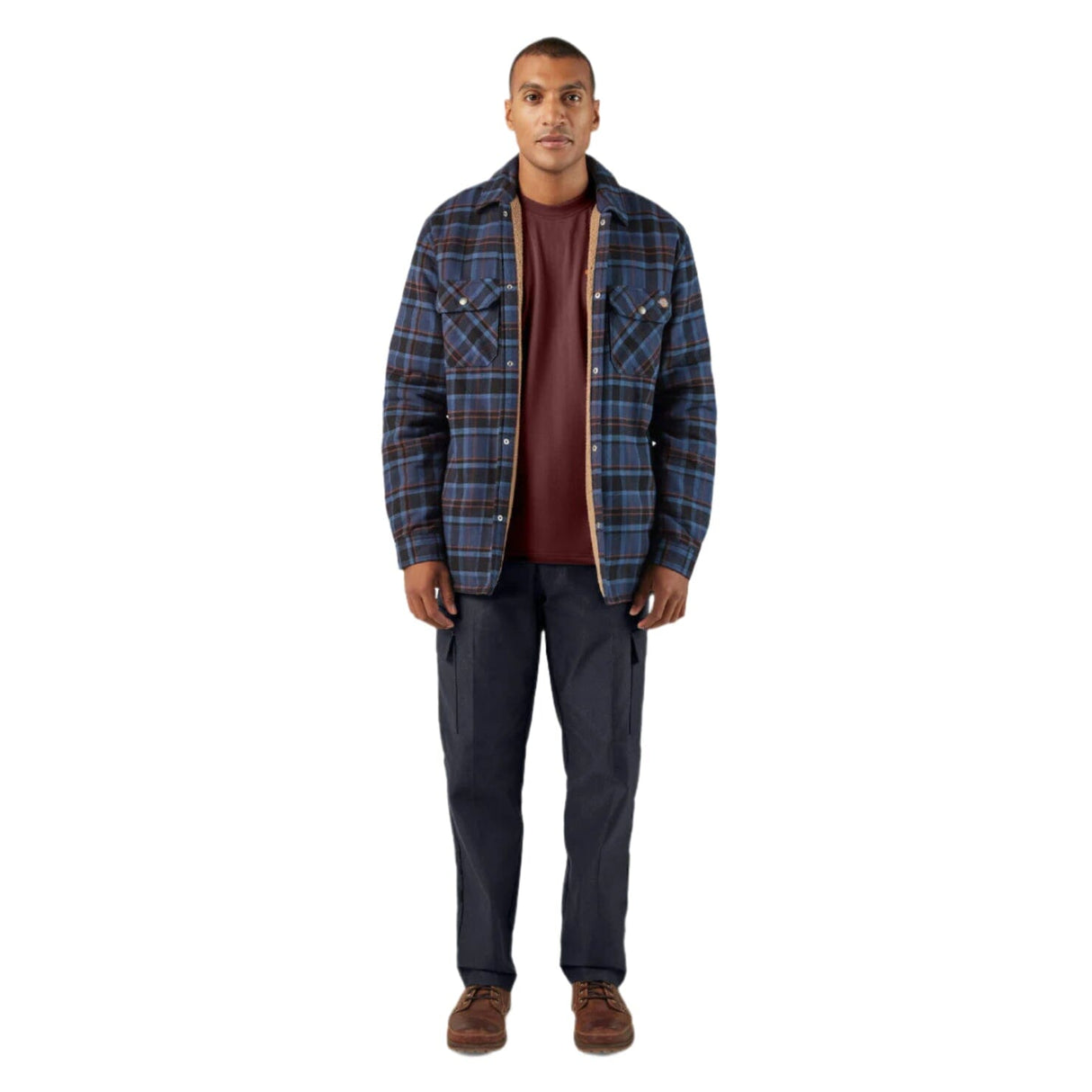 DICKIES Water Repellent Fleece-Lined Flannel Shirt Jacket Naval Academy Men's Street Jackets Dickies 